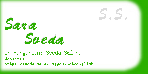 sara sveda business card